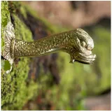 Antikas Wasserspeier Brunnenfigur Fisch Wasserspender aus Messing Wasserspeier für