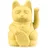 donkey Lucky Cat Mini | Yellow - Japanische Glücksbringer Winkekatze in Gelb, 9,8 cm hoch