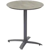 dasmöbelwerk Gartentisch Gartentisch Concord Balkontisch Bistrotisch Ø70x70cm rund Anthrazit (1-St) schwarz rund | 70 cm x 70 cm x 70 cm
