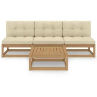 vidaXL 4-tlg Garten-Lounge-Set mit Kissen Kiefer Massivholz Modell 30