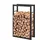Estexo Kaminholzregal Metall 100 x 60 x 25 cm Schwarz