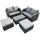 fimous Gartenlounge-Set 6-tlg. Dunkelgrau