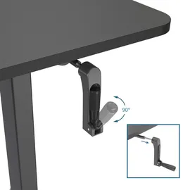 HJH Office Schreibtisch Stand CR Schwarz Computertisch manuell verstellbar