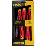 FELO Schraubendrehersatz Ergonic VDE 6-tlg. Black/Yellow