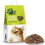Buri – Bio Katzenstreu Pellets natürliches Einstreu 100% biologisch aus Heu, kompostierbar Öko Streu für Katzen, extrem saugfähig und