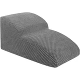 Domarex Haustiertreppe für kleine Hunde & Katzen 30x50x30 cm - 2 Stufen - Hunderampe für Sofa & Bett, Anti-Rutsch, Waschbarer Bezug, Stabil & Komfort - Dots Grau