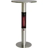 Jet-Line Tisch mit Heizfunktion Capella Edelstahl Heizstrahler 1500 W,