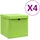 vidaXL Aufbewahrungsbox 28 x 28 x 28 cm 4-tlg. grün