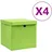 vidaXL Aufbewahrungsbox 28 x 28 x 28 cm 4-tlg. grün