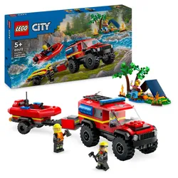 LEGO City 60412 Feuerwehrgeländewagen mit Rettungsboot