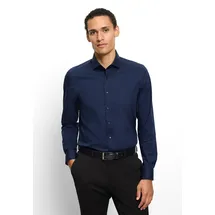 Olymp Langarmhemd Level Five Businesshemd, unifarben, body fit, Royalkentkragen blau 44