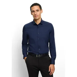 Olymp Langarmhemd Level Five Businesshemd, unifarben, body fit, Royalkentkragen blau 44