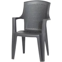 PROGARDEN Eden Stapelsessel 62 x 60 x 89 cm schwarz 2er Set