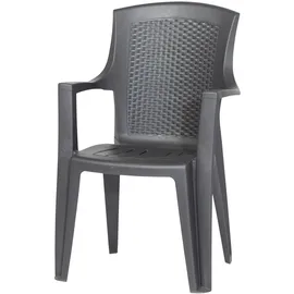 PROGARDEN Eden Stapelsessel 62 x 60 x 89 cm schwarz 2er Set