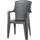 PROGARDEN Eden Stapelsessel 62 x 60 x 89 cm schwarz 2er Set