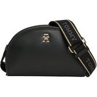 Tommy Hilfiger Damen Umhängetasche Monotype Half Moon Camera Bag Klein, Schwarz (Black), Einheitsgröße