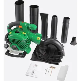 Gardebruk Laubsauger 4 in 1 Benzin Blasgeschwindigkeit 90m/s Fangsack 45L inkl Werkzeug Laubbläser Häcksler Gartensauger