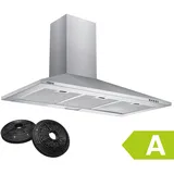 Ciarra Wandhaube 90 cm Silber