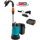 Gardena Akku-Regenfasspumpe 2000/2 18V P4A  inkl. Akku 2.5Ah 14602-61