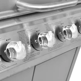 vidaXL Gasgrill 4+1 Brenner silber 41902