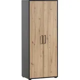 WELLTIME Aino Aktenschrank 65,1 x 41 x 163,6 cm schwarz