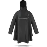 normani Regenponcho Regenponcho Kauai mit Ärmeln und Brusttasche - Wasserdichter Outdoorponcho mit Reflektor schwarz S/M