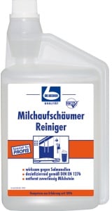 Dr. Becher Milchaufschäumer Reiniger, Reinigungsmittel zur Entfernung von Milchstein und anderen Verunreinigungen, 1 Karton = 8 Flaschen à 1 Liter