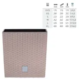 Blumentopf Rattan Optik Pflanzkübel Trapez 6 Größe 4 Farbe Blumenkübel Quadrat