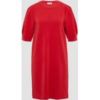 S.Oliver Kurzes Scuba-Kleid mit Puffärmeln rot 38