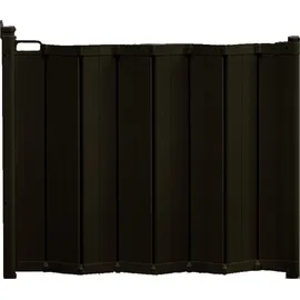 Safetots Automatisches Faltbares Einziehbares Babygitter, 55cm - 113.5cm, Schwarz, Faltbares Treppenschutzgitter, Einziehbares Sicherheitsgitter