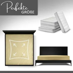 Spannbettlaken Jersey 100% Baumwolle 90-100x200 cm Beige 2er Pack