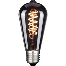 LUXULA LED Filament Leuchtmittel, SPIRAL, Pear, E27, 4W, 40lm, 1800K, dimmbar