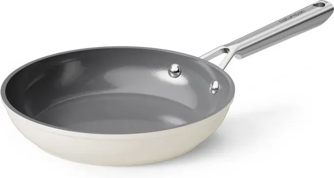 naturepan Keramik-Kochgeschirr Diamant Titane 20 cm - Antihaftbeschichtung ohne PTFE/PFOA/PFAS - Kaltgriff - Induktions- & ofenfest - Spülmaschinenfest - Milchweiß