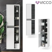 Vicco Viola Badschrank 50 x 170 cm Weiß Holz