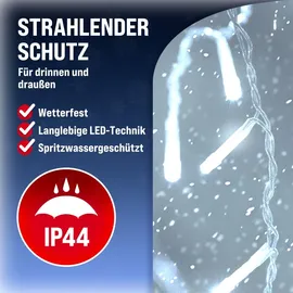 monzana Lichtervorhang LED 20 m 600 LED kaltweiß