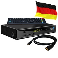 Sat Receiver MEDIAART- 4 bereit Deutsche Senderliste TV/Radio Full HD 1080P Digital HDMI 2xUSB Scart Astra 19°E Neue Modell, AAC-LC Audio Format, DVB-S, DVB-S2