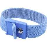 Quadrios ESD-Handgelenkband Blau Druckknopf 4 mm