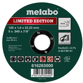Metabo W 850-125 inkl. Zubehör + 10 Trennscheiben im Karton