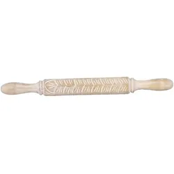 Chic Antique Kuchenrolle mit Muster, L38/Ø5 cm, natur