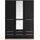 Priess Wäscheschrank Barcelona 140 x 193 x 54 cm Braun/Schwarz