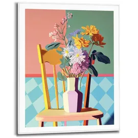 Reinders! Bild CHECKERSFLORAL Chair (BHT 40x50x2 cm) - bunt - BHT 40x50x2 cm