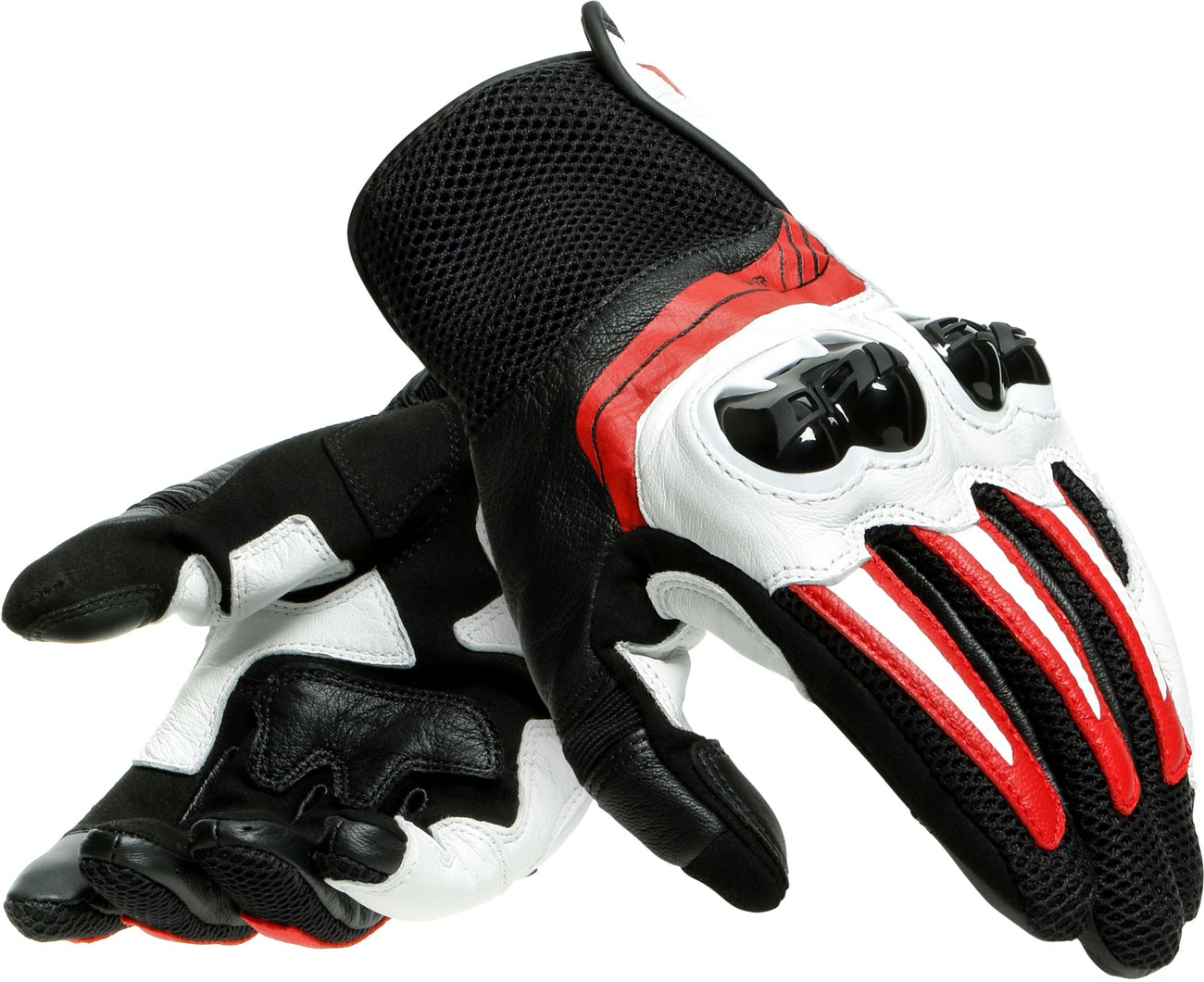 Dainese Mig 3, gants unisexe - Noir/Blanc/Rouge - L