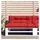 vidaXL Palettenkissen 2-tlg. 60 x 40 x 20 cm rot