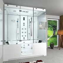 SeniorBad K88-WS-EH-A-EC-EA Kombination Badewanne Dusche 100 x 180 cm