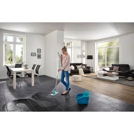 Leifheit 2er Set Wischbezug CLEAN TWIST M super soft 33 cm für Parkett, | Holzböden