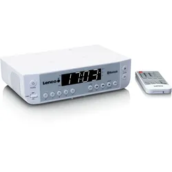 LENCO KCR-100 Küchenradio mit BT, Timer, LED, weiß