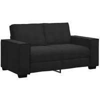 vidaXL 2-Sitzer-Sofa Schwarz 120 cm Samt