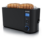 Arendo MANHA 4 Scheiben Edelstahl Langschlitz Toaster 1500W LCD Display