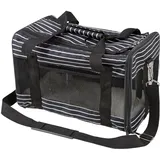 Kerbl Pet Tragetasche Cuba Hundetasche, Transporttasche, schwarz, weiß, 40x26x28cm, Polyester, Hunde, Katzen, waschbarer Bezug, kratzfeste Netzeinsätze