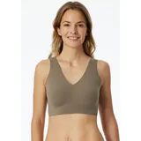 SCHIESSER Damen nahtloses Bustier mit herausnehmbaren Pads - Invisible Soft, Taupe_181767, 38
